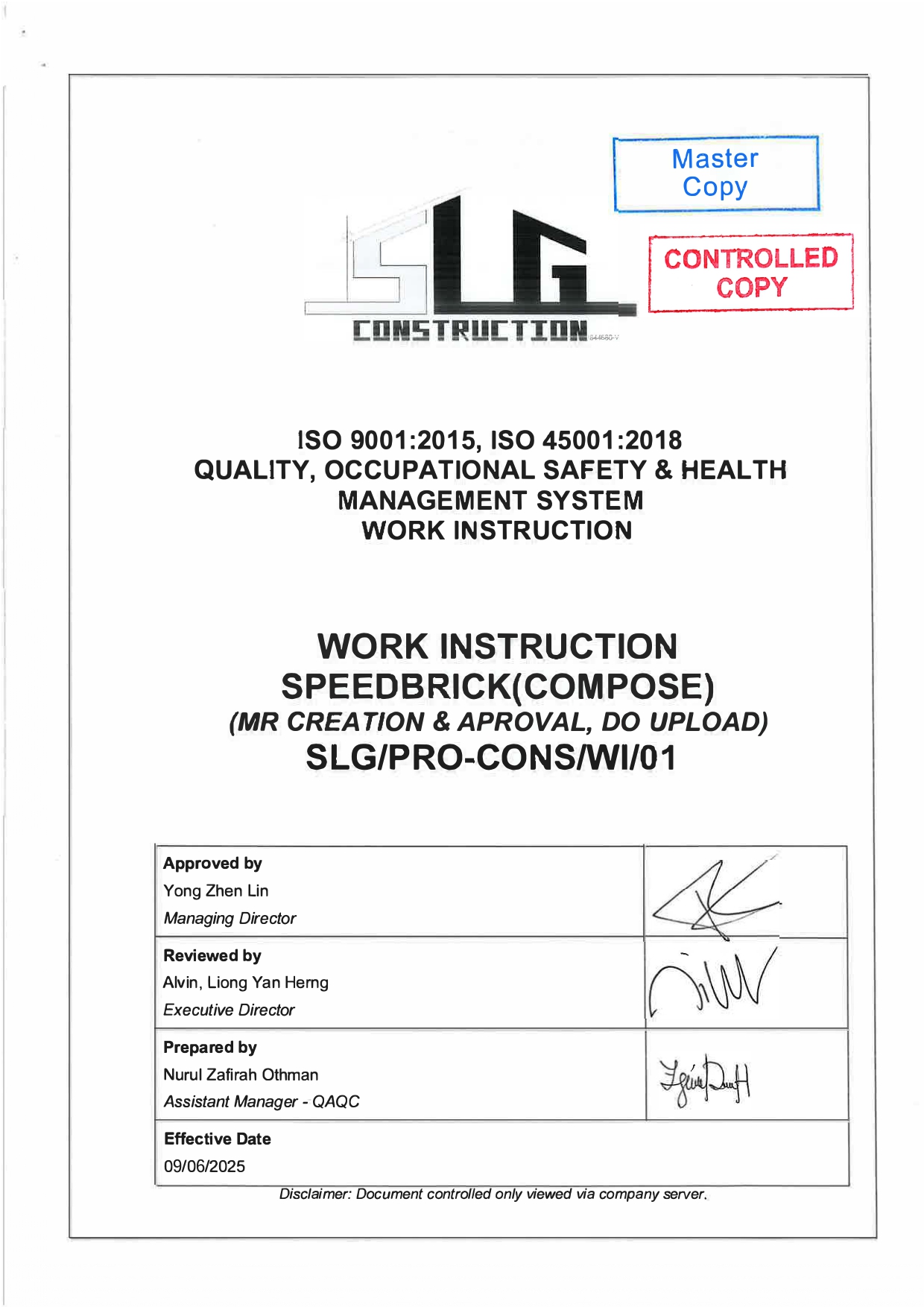 SLG-PRO-WI Page 1